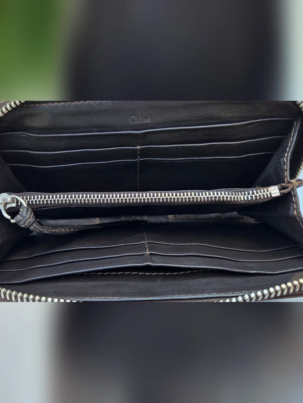 EUC Chloe Paddington Dark Brown Long Wallet